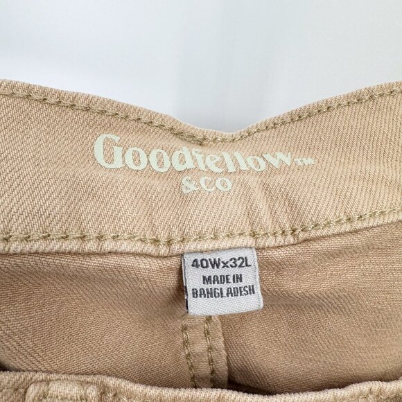 NEW Goodfellow & Co Men's Mid Rise Slim Fit Leg Total Flex Jeans - Dust - 40x32 - Picture 9 of 11